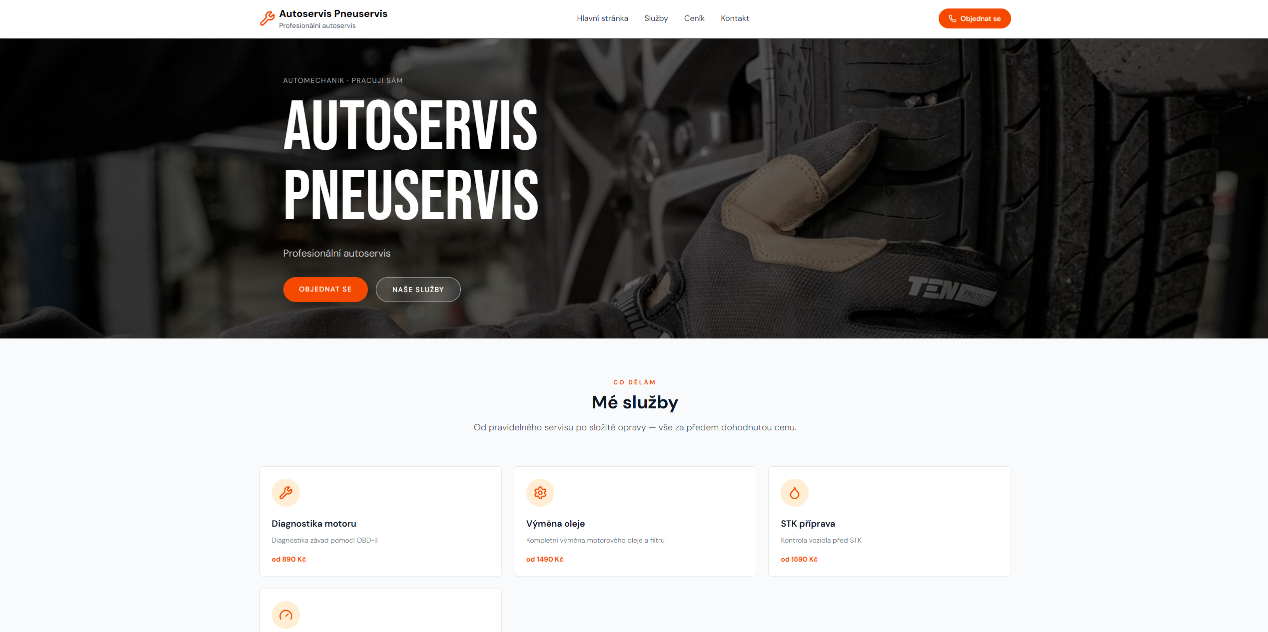 Autoservis – Rezervační systém